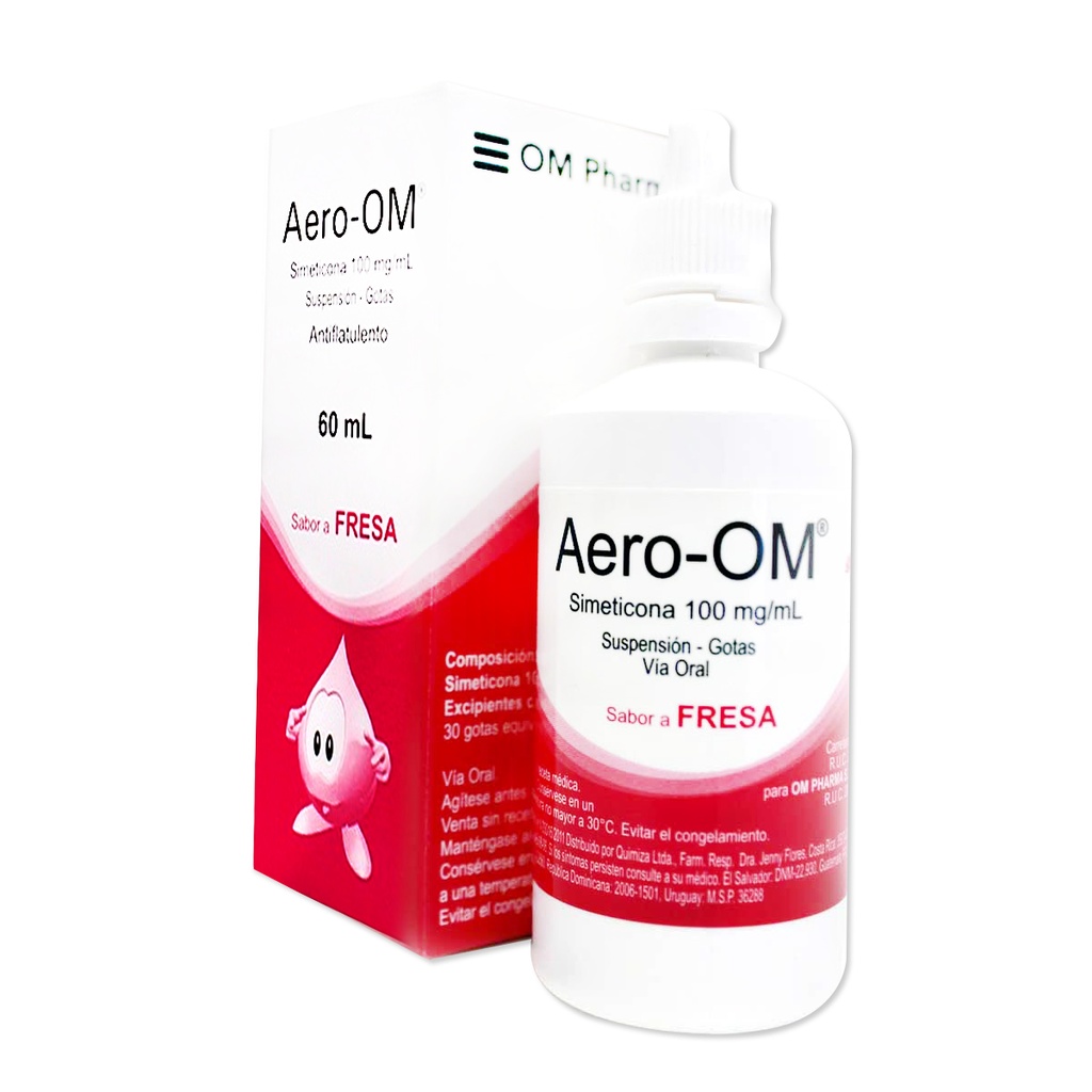 AERO-OM GOTAS SABOR FRESA 60 ML FRASCO