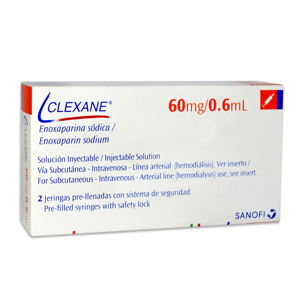 CLEXANE 60 MGS 2 JERINGAS/0.6 ML    CAJA