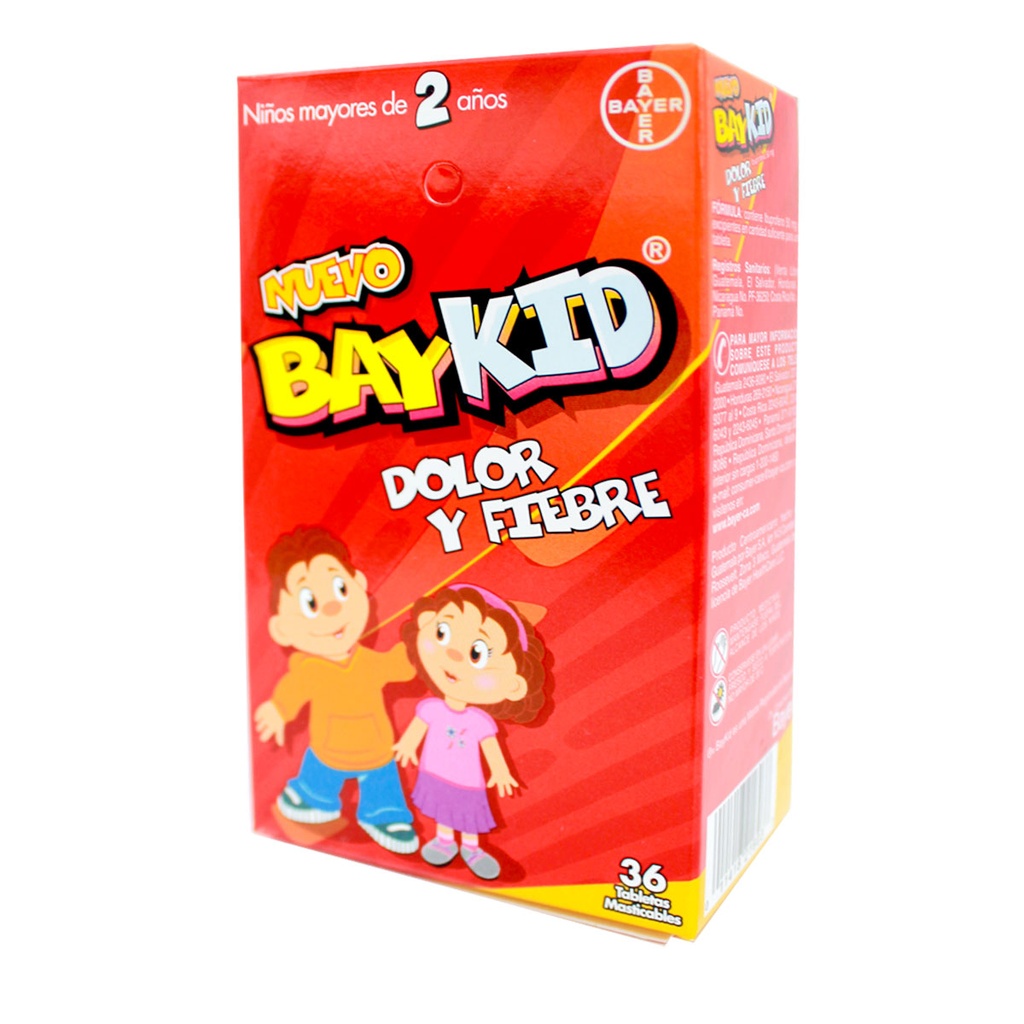 BAYKID DOLOR Y FIEBRE 36 TABLETAS  CAJA