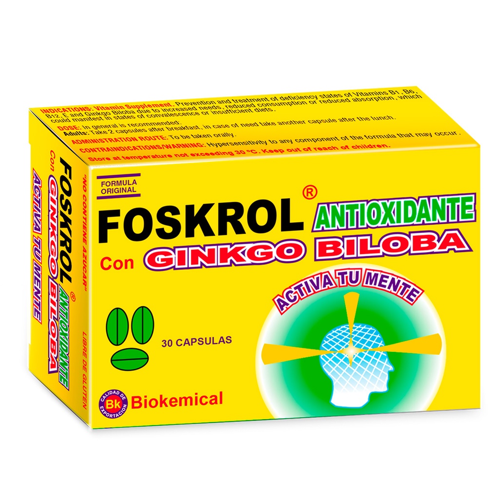 FOSKROL ANTIOXIDANTE C/GINKGO BILOBA 30