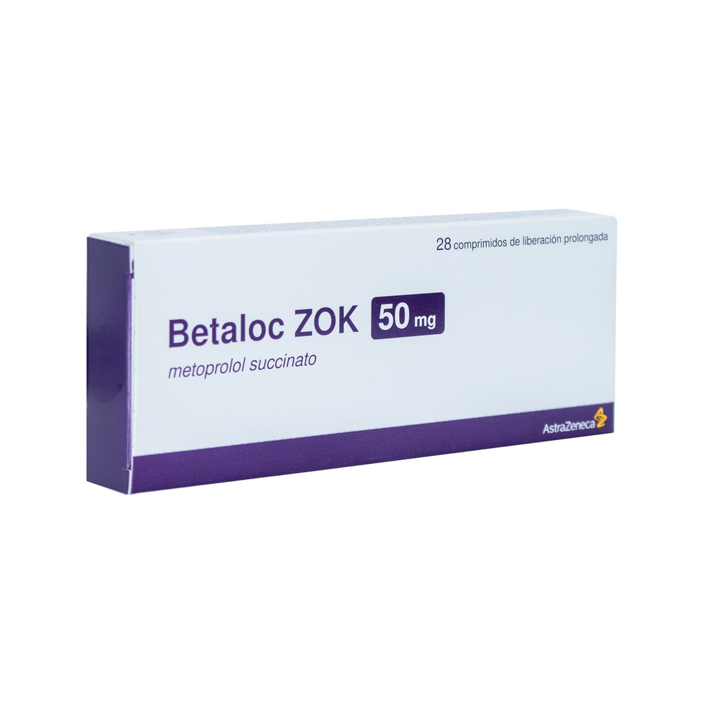 BETALOC ZOK 50 MG CAJA X 28 TAB