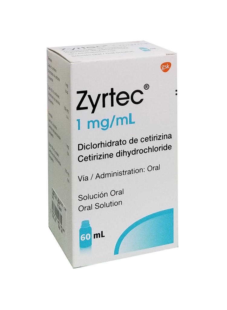 ZYRTEC SOLUCION 60 ML 1 MG