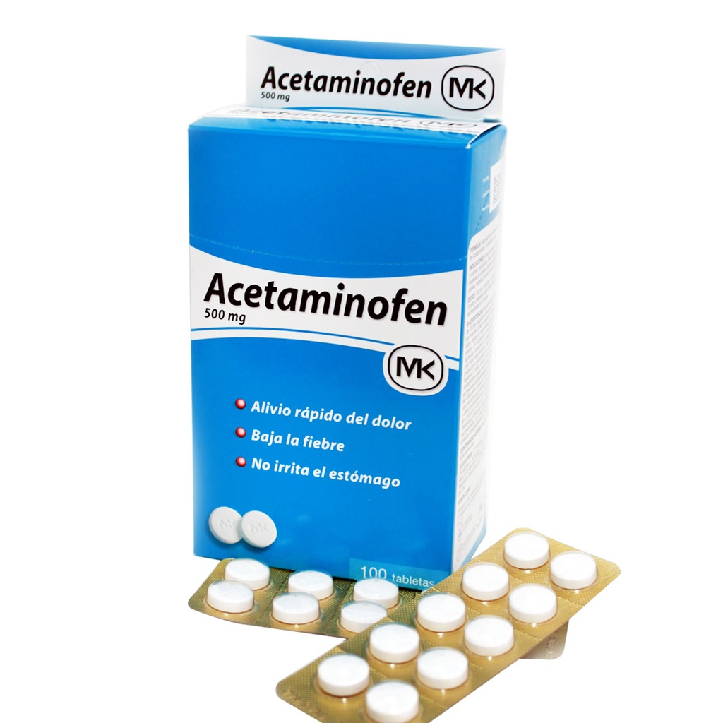 ACETAMINOFEN MK 500MG CJA X 100 TAB