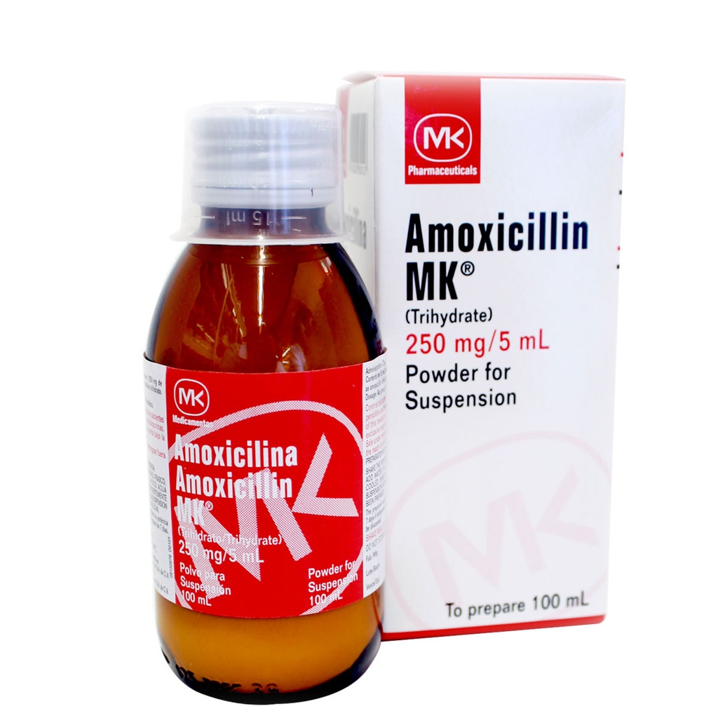 AMOXICILINA MK 250MG/5 ML POLVO X 100 ML