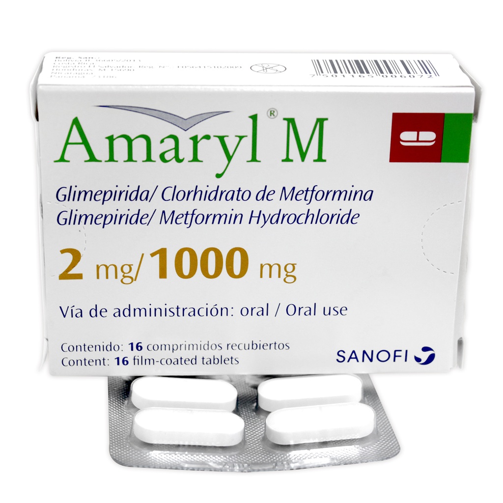 AMARYL M 2MG/1000 X 16 TAB