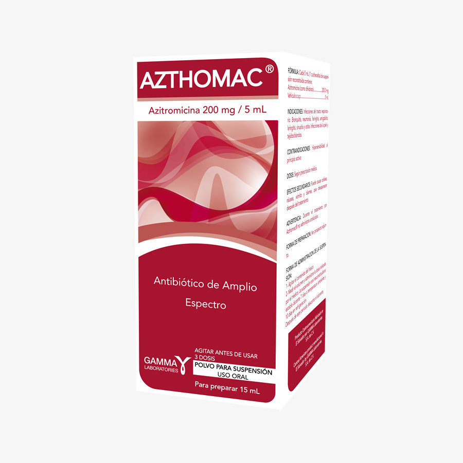 AZTHOMAC 200mg/5ml. Polv. P/S. F X 15ml