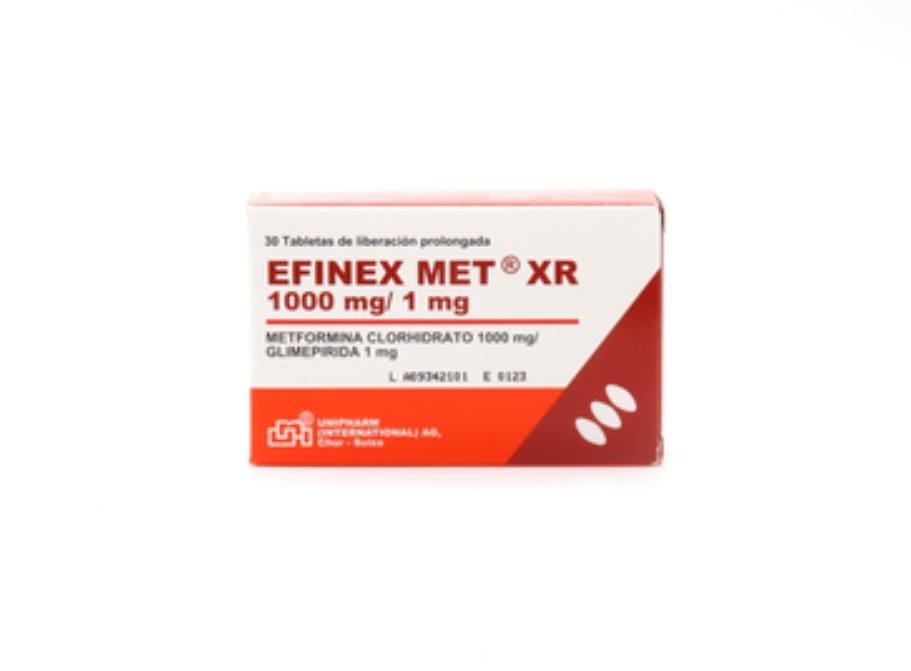 EFINEX MET XR 1000 MG/1MG CX 30