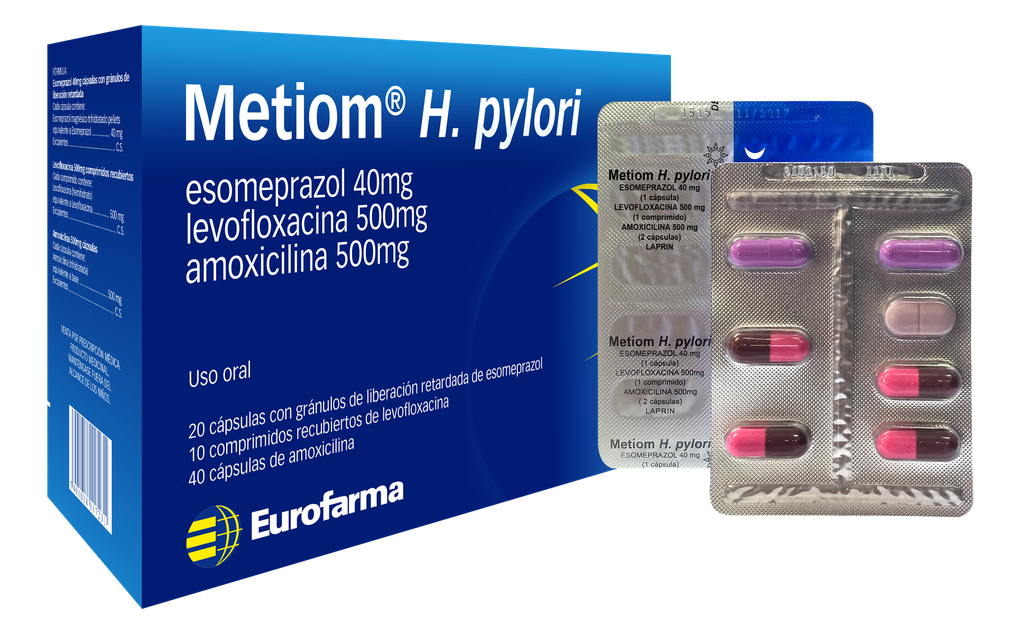 METIOM H PYLORI 40MG x 70 TABS.