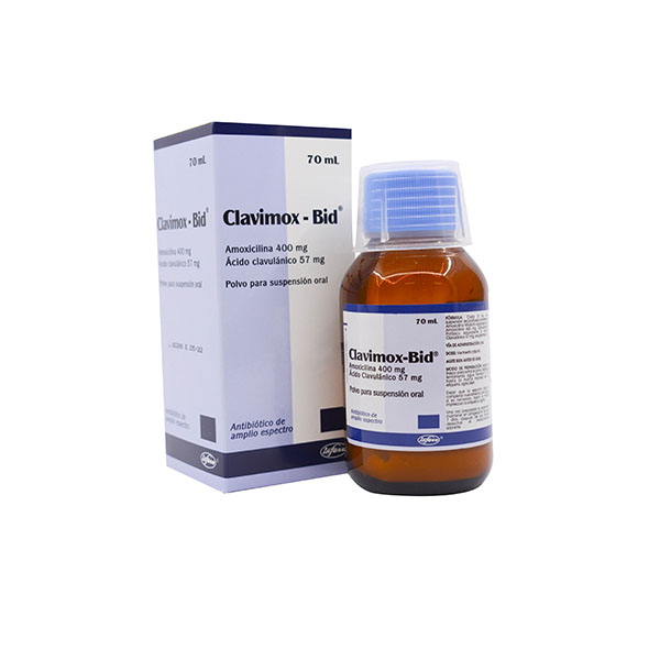 CLAVIMOX BID 400 + 57mg Fco. x 70 mL