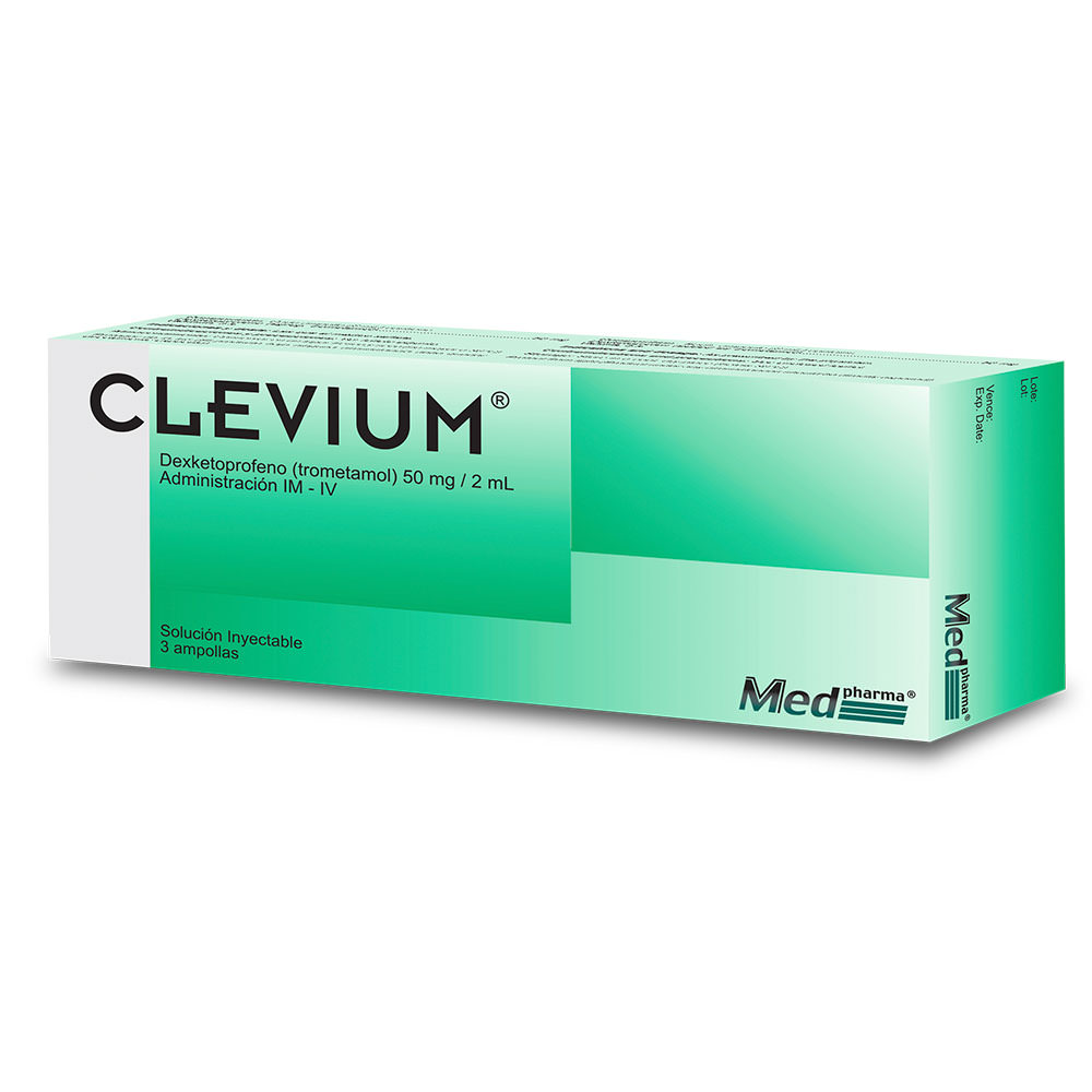 CLEVIUM 50mg Caja x 3 Amp. Iny.