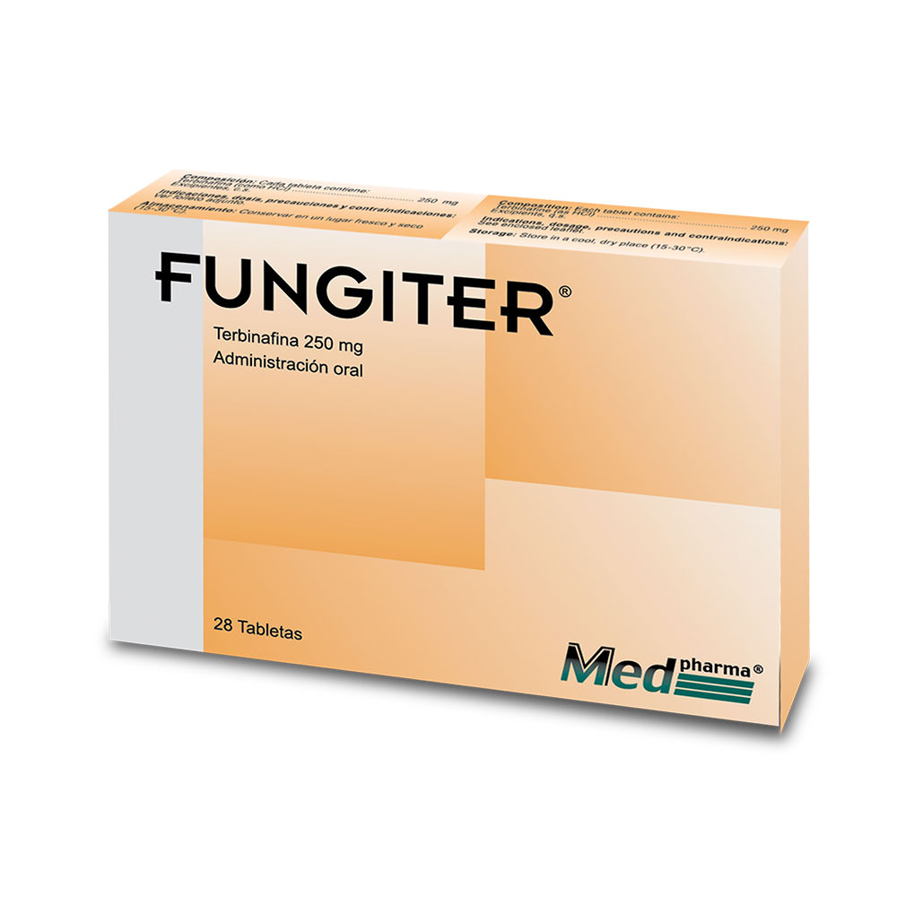 FUNGITER 250mg Caja x 28 Tabs.