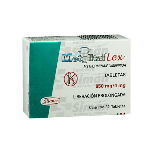 METGLITAL LEX 850mg + 4mg Caja x 32 Tabs.