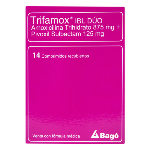 TRIFAMOX IBL  DUO 875mg+125mg Caja x 14 Comp