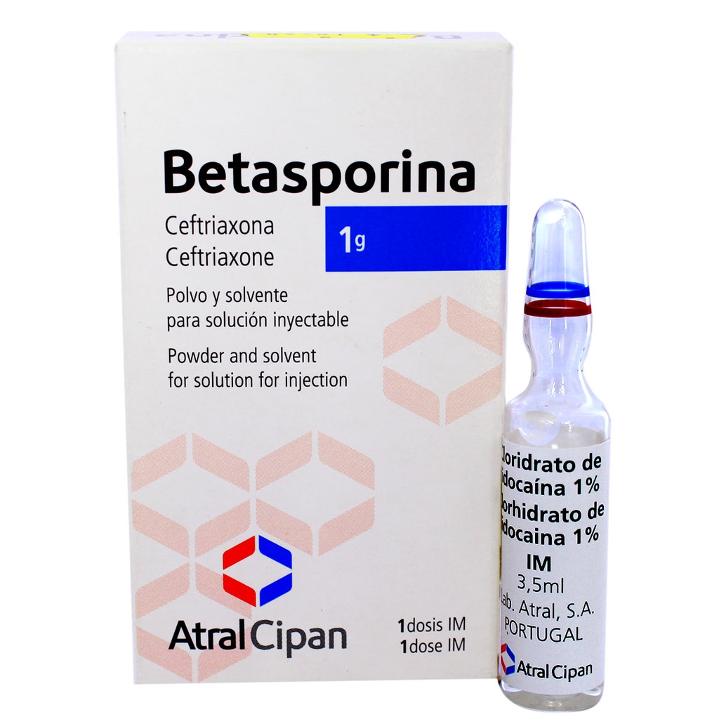 BETASPORINA 1g IM Caja x 1 vial