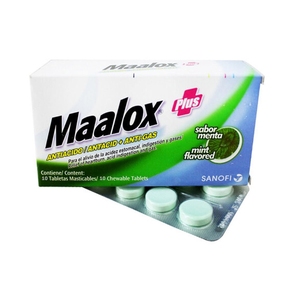 MAALOX PLUS MENTA  X UNIDAD